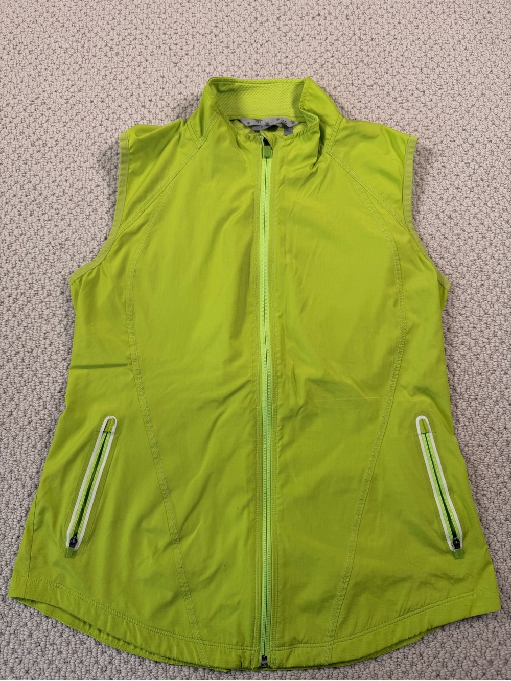 Athleta Neon Lime Active Zip-Up Vest